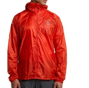 Haglofs Men’s LIM L.I.M Shield Hood Jacket, size XL Habanero / Red